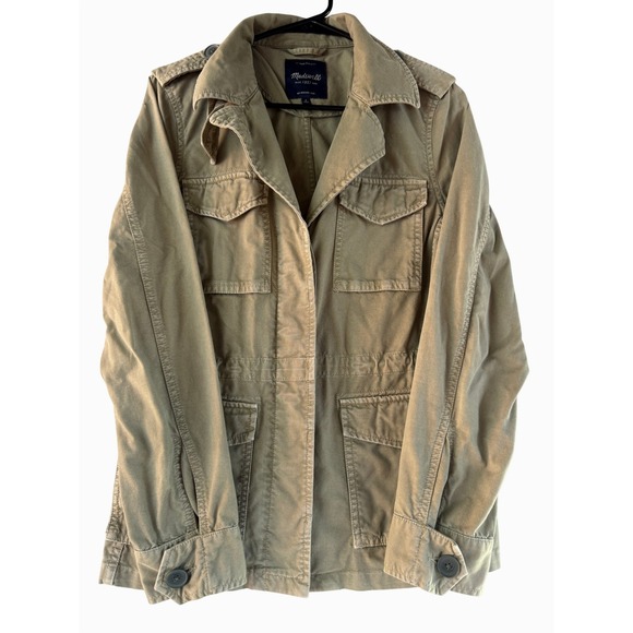 Madewell Utility Field Jacket Womens Small Olive Green Military Cotton Coat - Picture 4 of 11